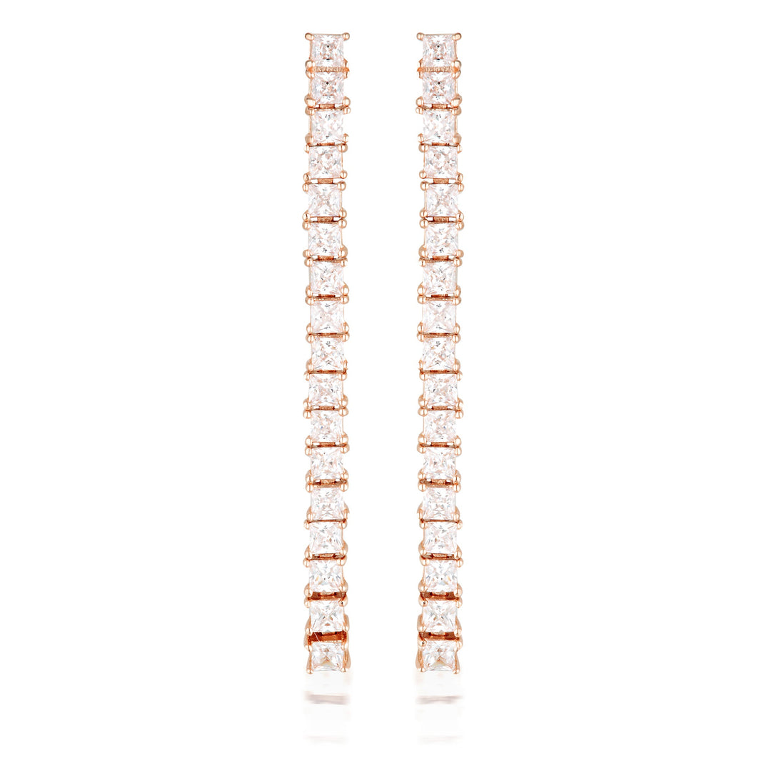 ICONIC BRIDAL VERA EARRINGS ROSE GOLD