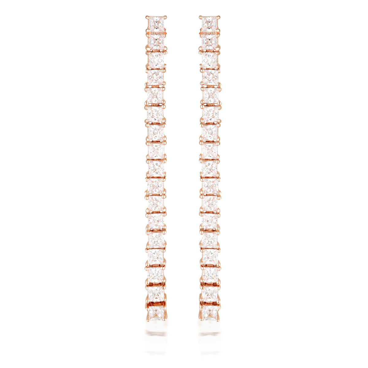 ICONIC BRIDAL VERA EARRINGS ROSE GOLD