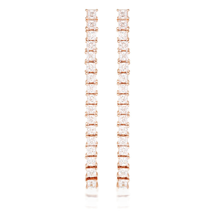 ICONIC BRIDAL VERA EARRINGS ROSE GOLD