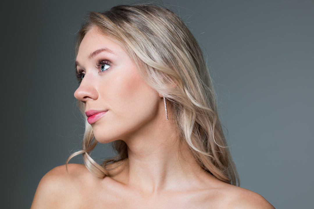 ICONIC BRIDAL VERA EARRINGS ROSE GOLD