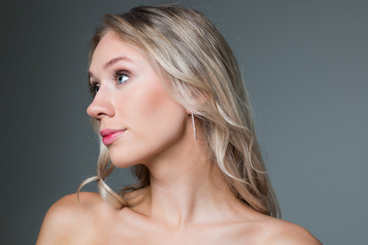 ICONIC BRIDAL VERA EARRINGS ROSE GOLD