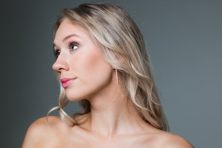 ICONIC BRIDAL VERA EARRINGS ROSE GOLD