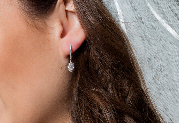 ICONIC BRIDAL ELOISE EARRINGS SILVER