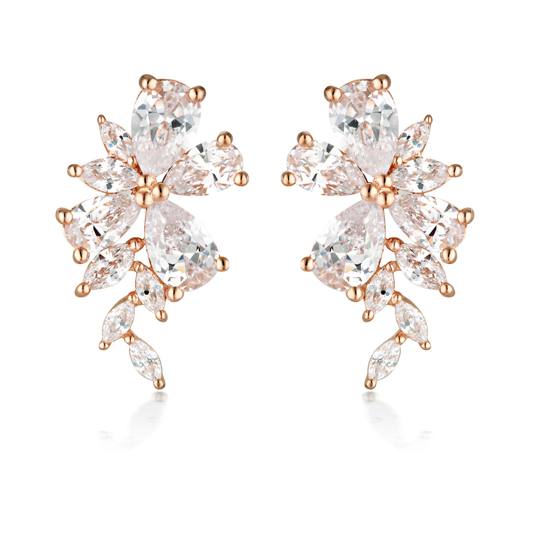 ICONIC BRIDAL HYACINTH EARRINGS ROSE GOLD