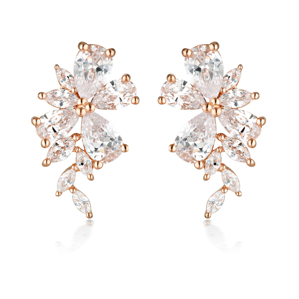 ICONIC BRIDAL HYACINTH EARRINGS ROSE GOLD