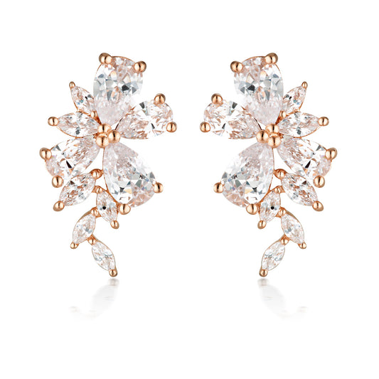 ICONIC BRIDAL HYACINTH EARRINGS ROSE GOLD