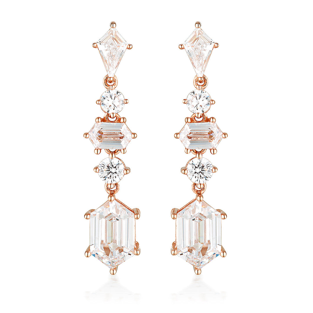 ROCK STAR SWORD ROSE GOLD EARRINGS