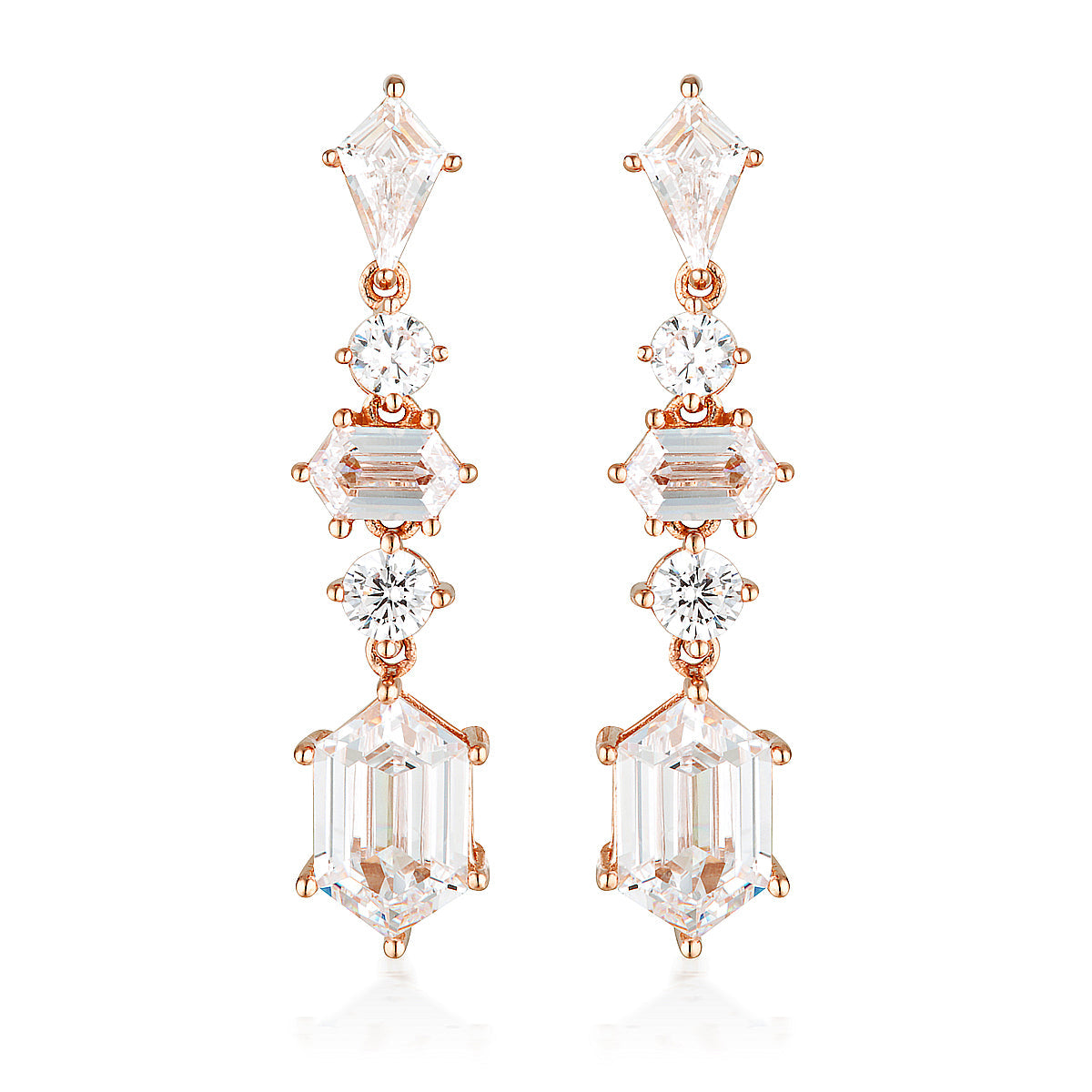 ROCK STAR SWORD ROSE GOLD EARRINGS