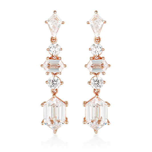 ROCK STAR SWORD ROSE GOLD EARRINGS