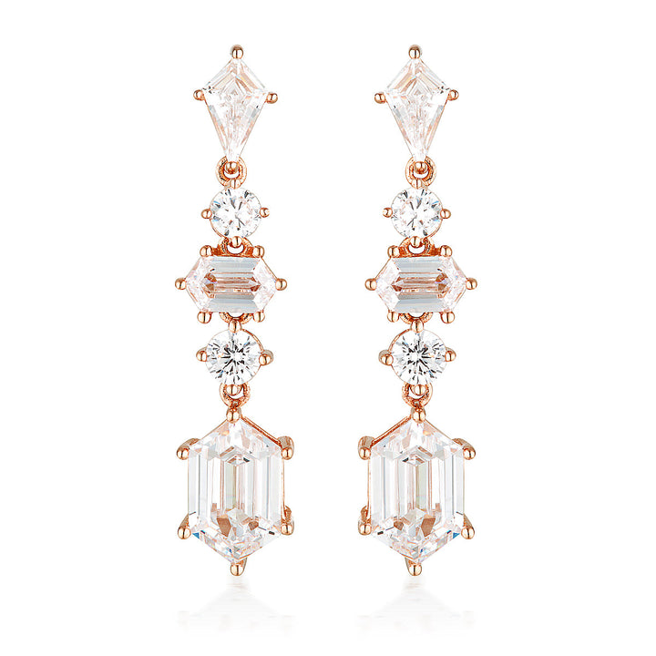 ROCK STAR SWORD ROSE GOLD EARRINGS