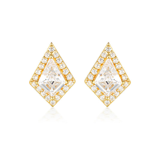 ROCK STAR SHIELD GOLD EARRINGS
