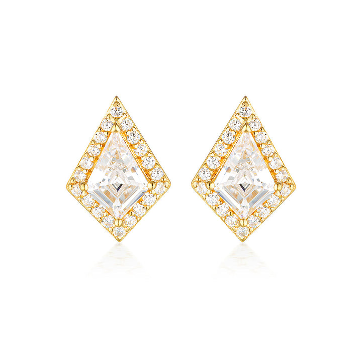 ROCK STAR SHIELD GOLD EARRINGS