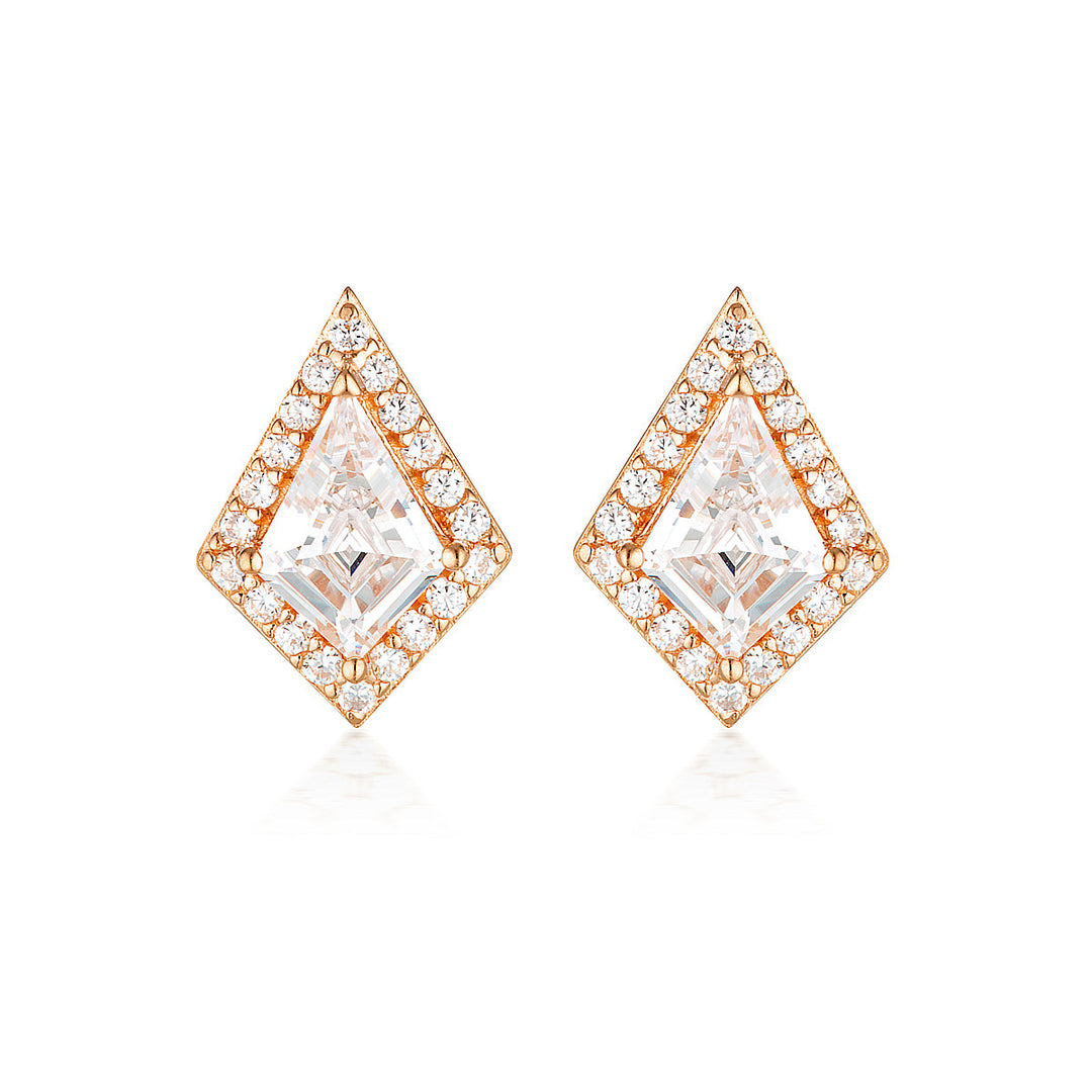 ROCK STAR SHIELD ROSE GOLD EARRINGS