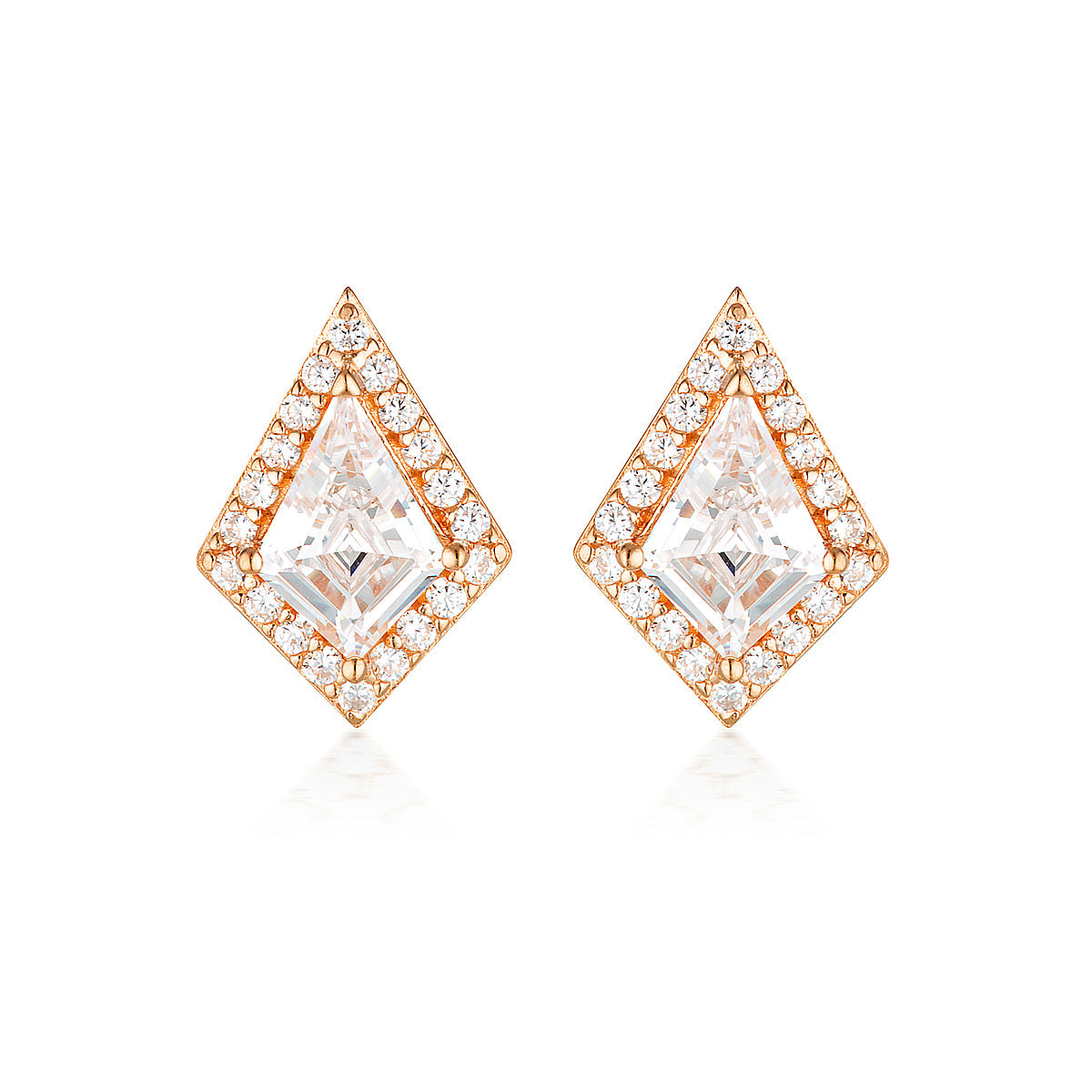ROCK STAR SHIELD ROSE GOLD EARRINGS