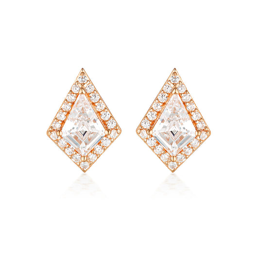 ROCK STAR SHIELD ROSE GOLD EARRINGS
