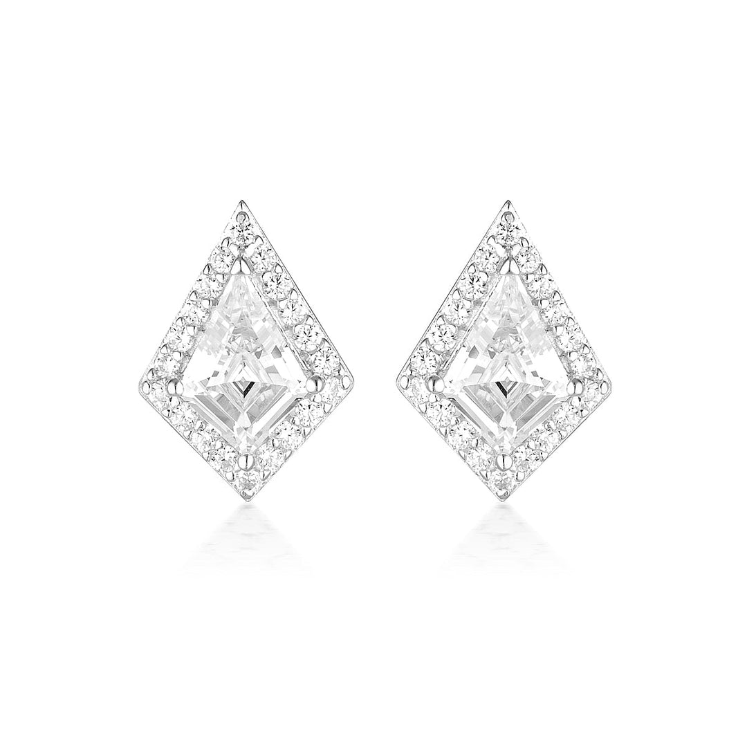 ROCK STAR SHIELD SILVER EARRINGS