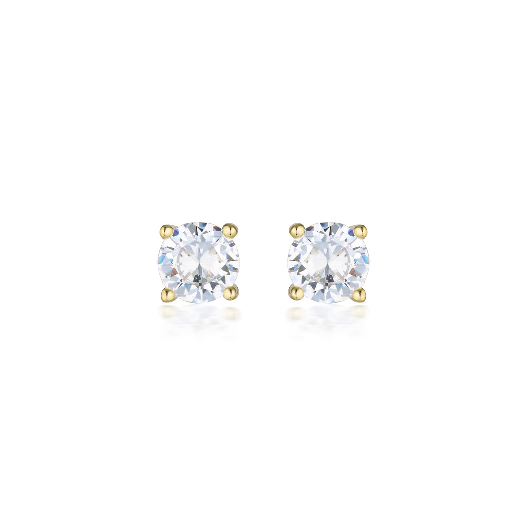 GEORGINI GOLD MOISSANITE STUDS 1TCW IN 9CT YELLOW GOLD