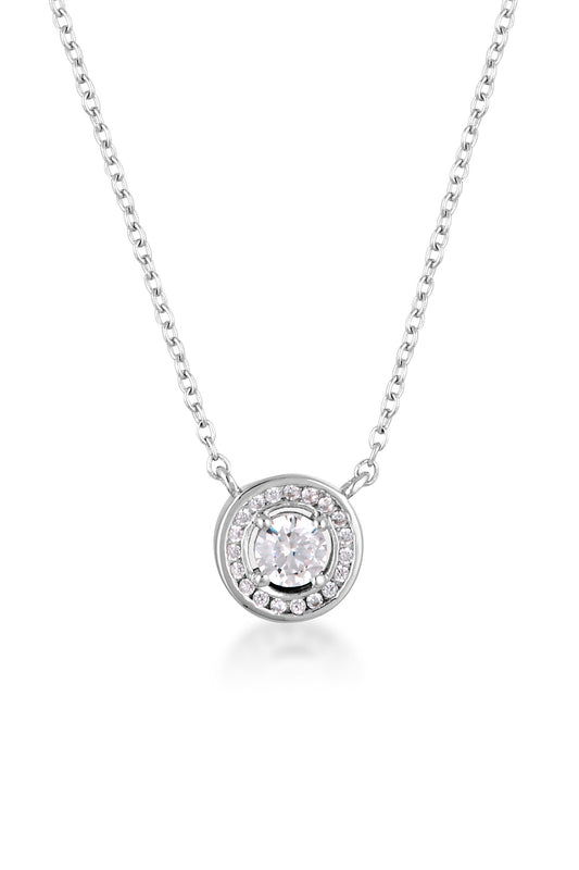 MILESTONE HALO PENDANT IN SILVER