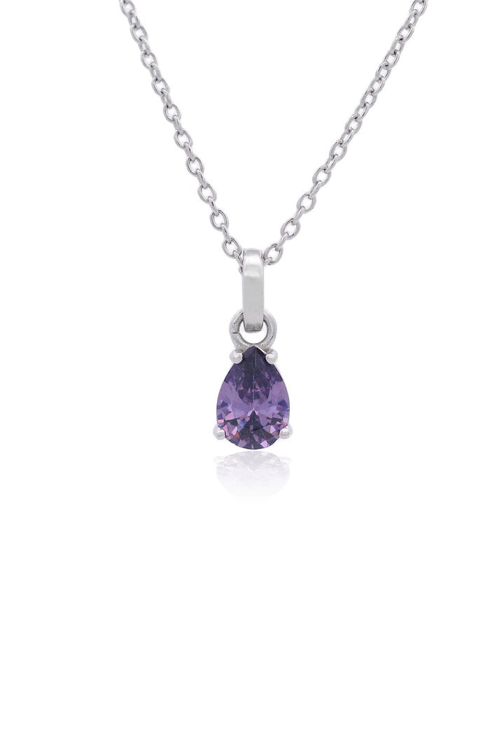 GEORGINI WISTERIA PENDANT AMETHYST CZ SILVER