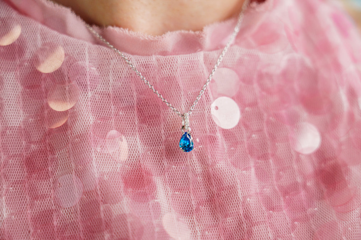 GEORGINI WISTERIA PENDANT BLUE TOPAZ CZ SILVER