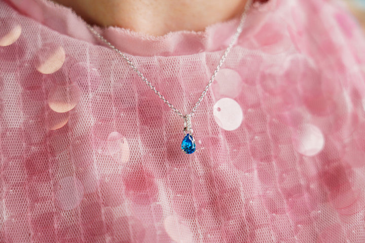 GEORGINI WISTERIA PENDANT BLUE TOPAZ CZ SILVER