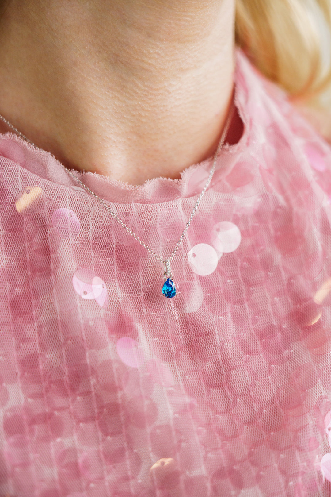 GEORGINI WISTERIA PENDANT BLUE TOPAZ CZ SILVER
