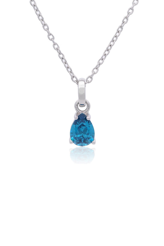 GEORGINI WISTERIA PENDANT BLUE TOPAZ CZ SILVER