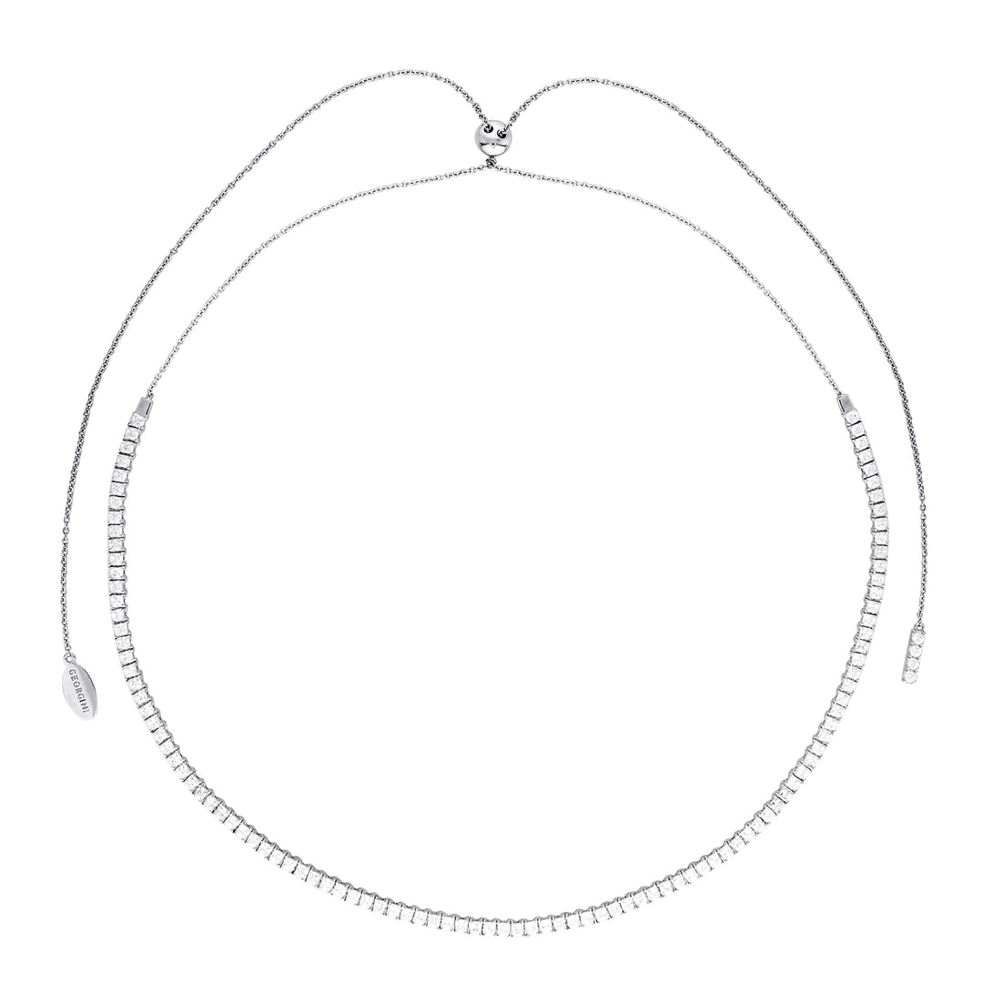 ICONIC BRIDAL VERA NECKLACE SILVER ADJUSTABLE