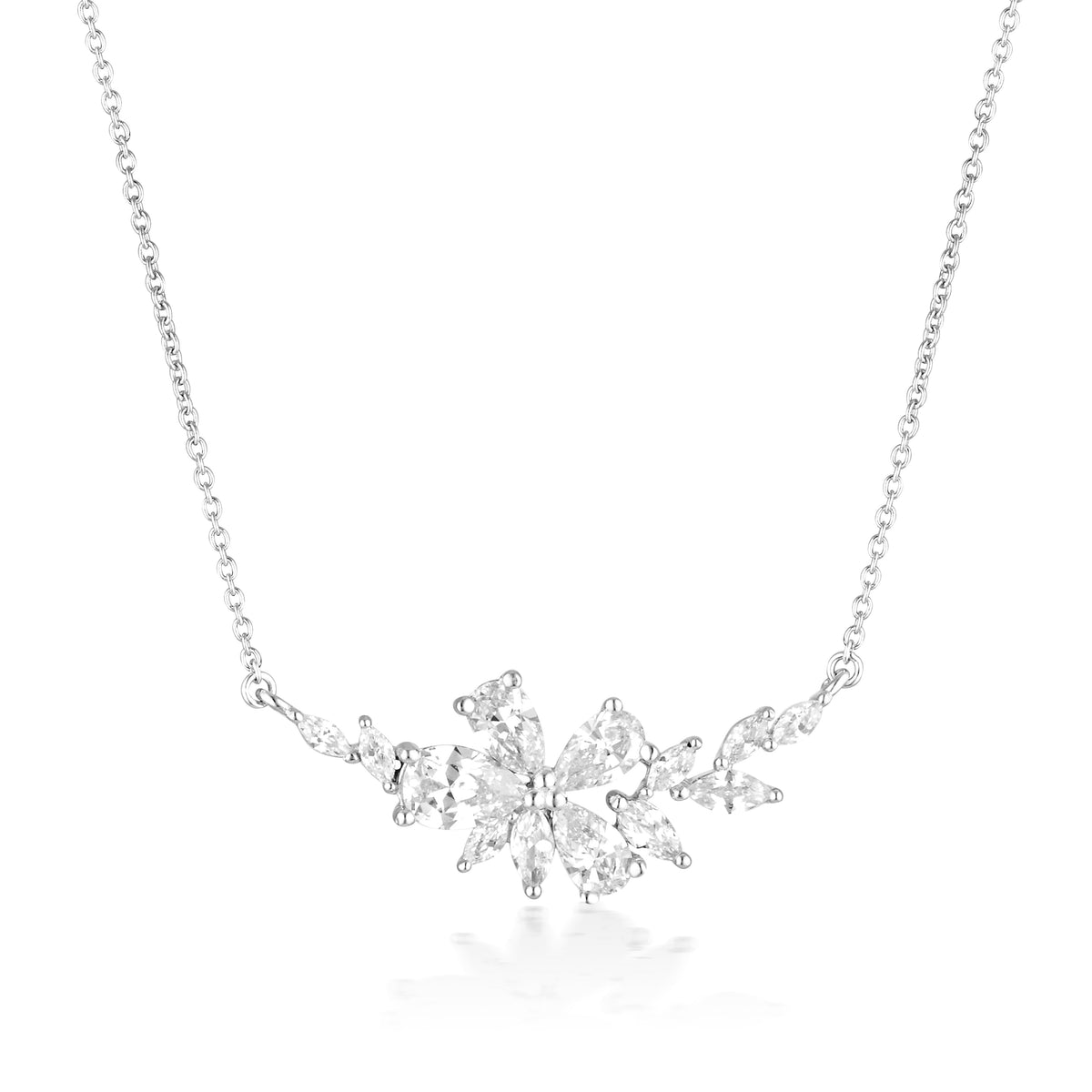 ICONIC BRIDAL HYACINTH NECKLACE SILVER