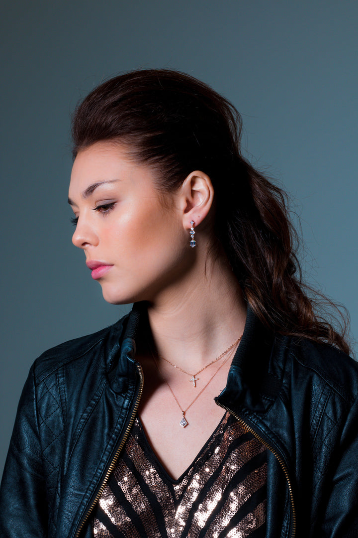 ROCK STAR SHIELD ROSE GOLD PENDANT