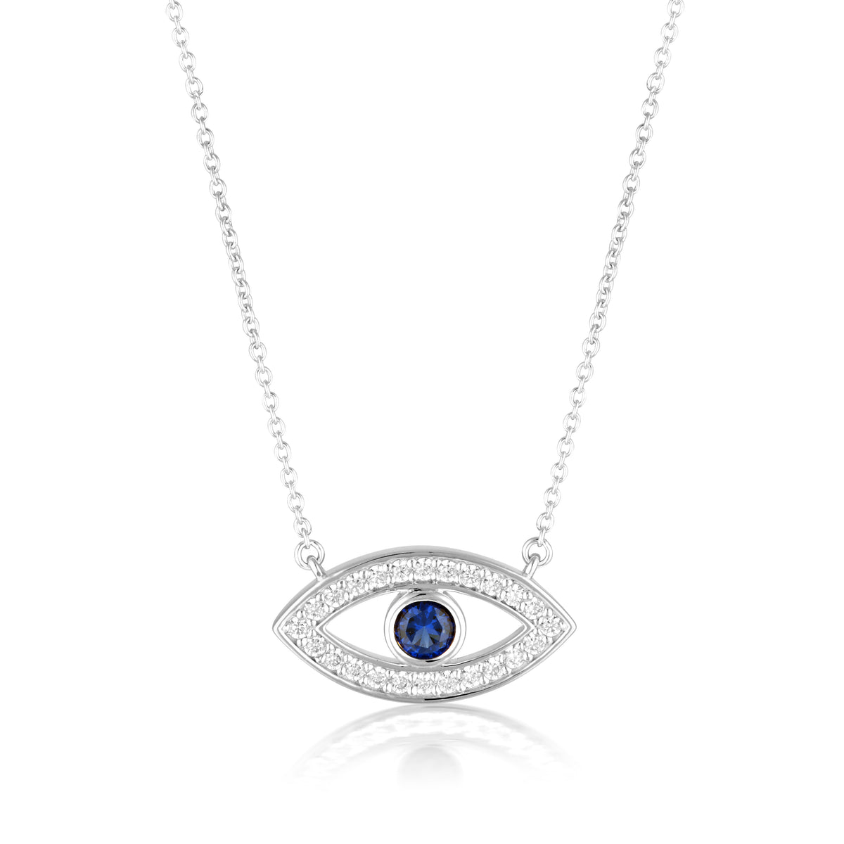 ROCK STAR BLUE EVIL EYE PENDANT SILVER
