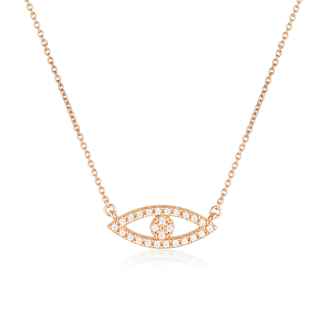ROCK STAR EVIL EYE ROSE GOLD PENDANT