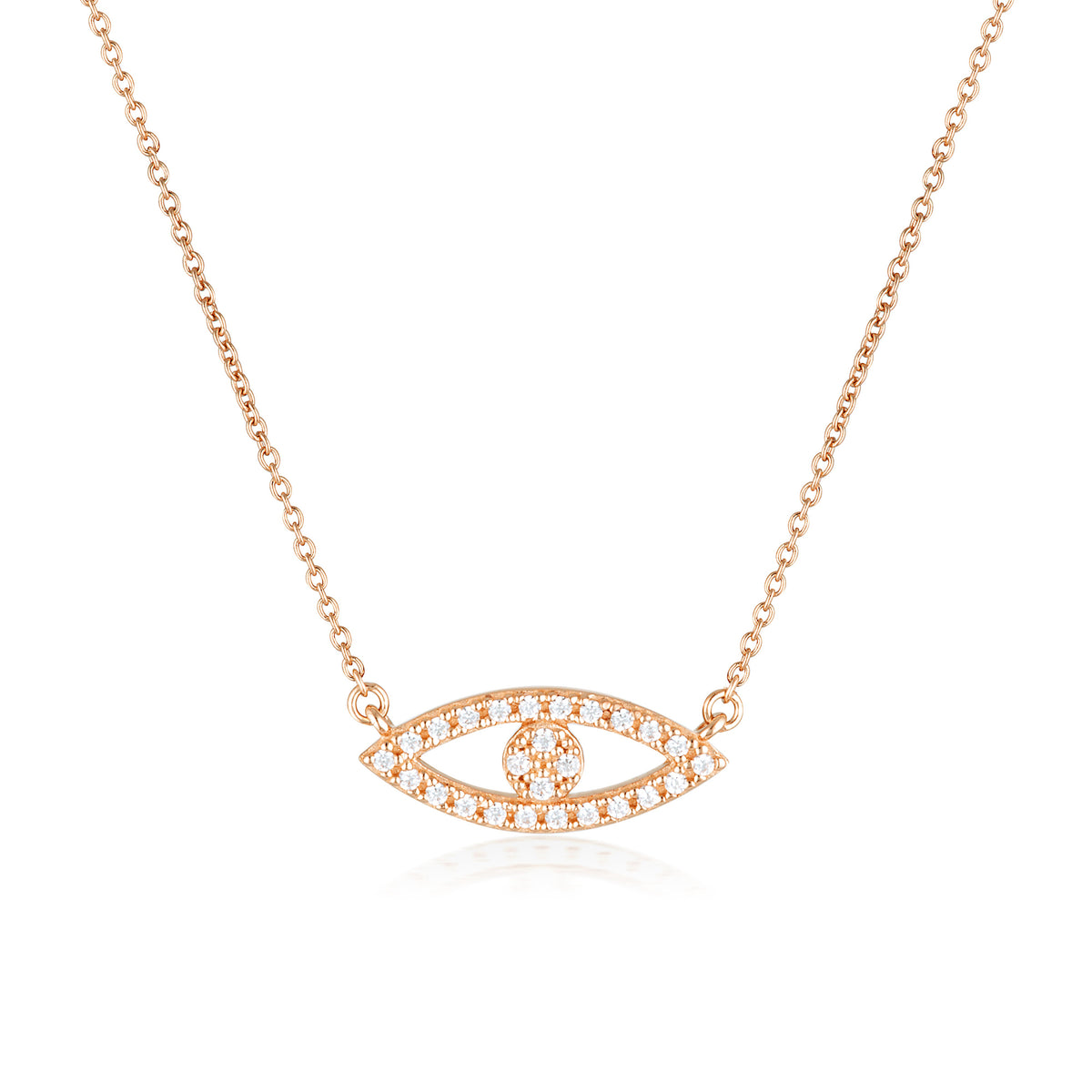 ROCK STAR EVIL EYE ROSE GOLD PENDANT