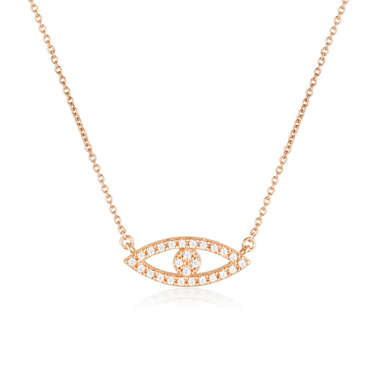 ROCK STAR EVIL EYE ROSE GOLD PENDANT