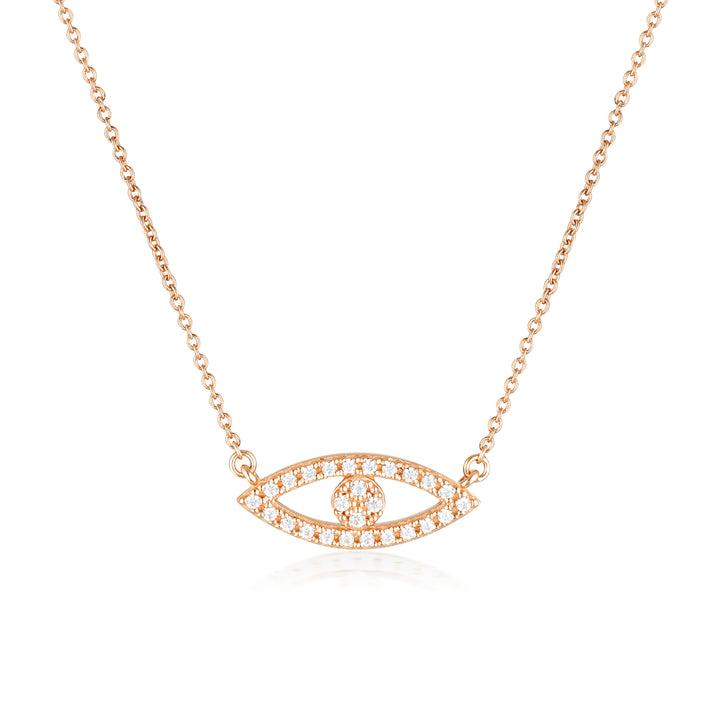 ROCK STAR EVIL EYE ROSE GOLD PENDANT