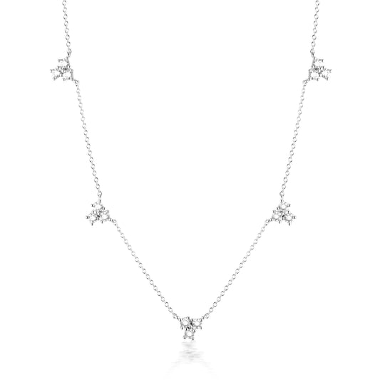 GEORGINI THE LAYERED EDIT TROIS NECKLACE SILVER