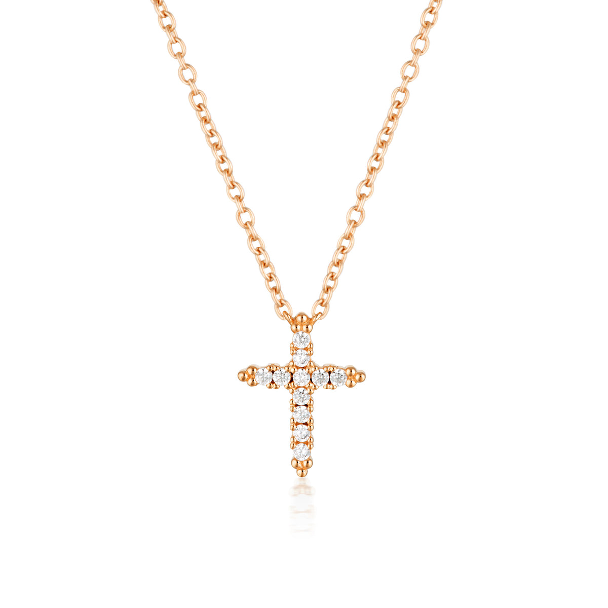 ROCK STAR CROSS ROSE GOLD PENDANT