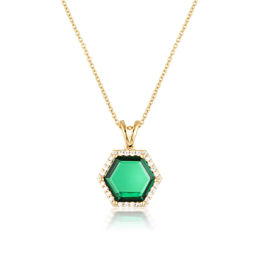 HEXAGON NECKLACE GOLD