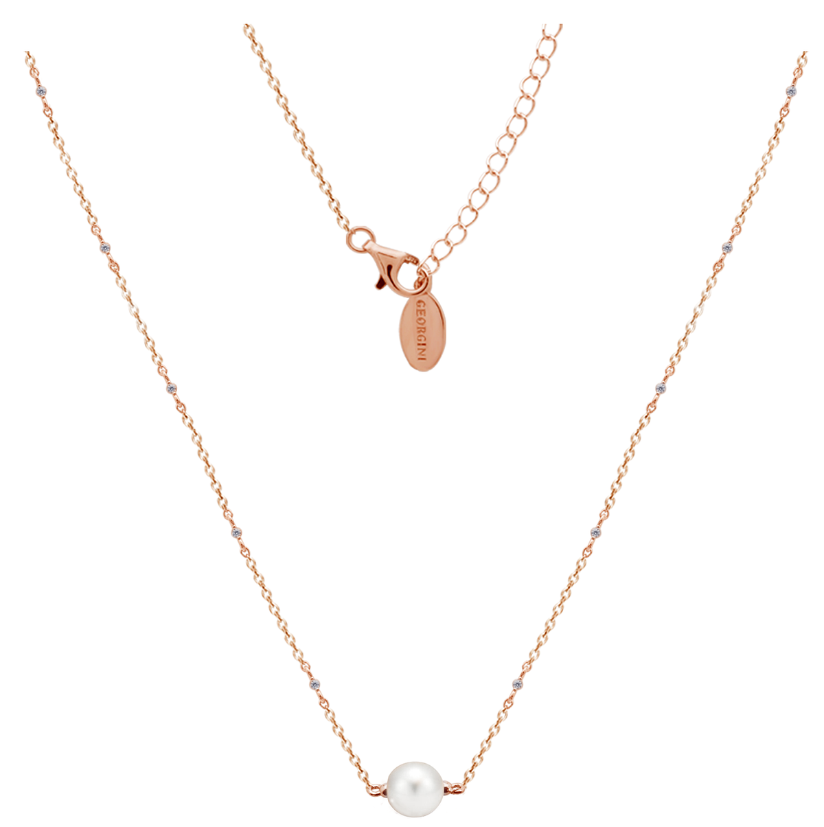 RED CARPET GLOBE NECKLACE ROSE GOLD