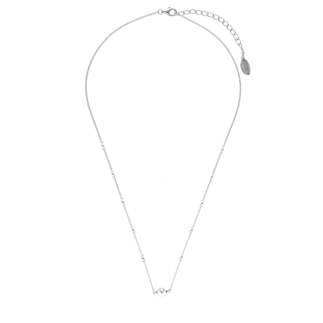 RED CARPET GLOBE NECKLACE SILVER