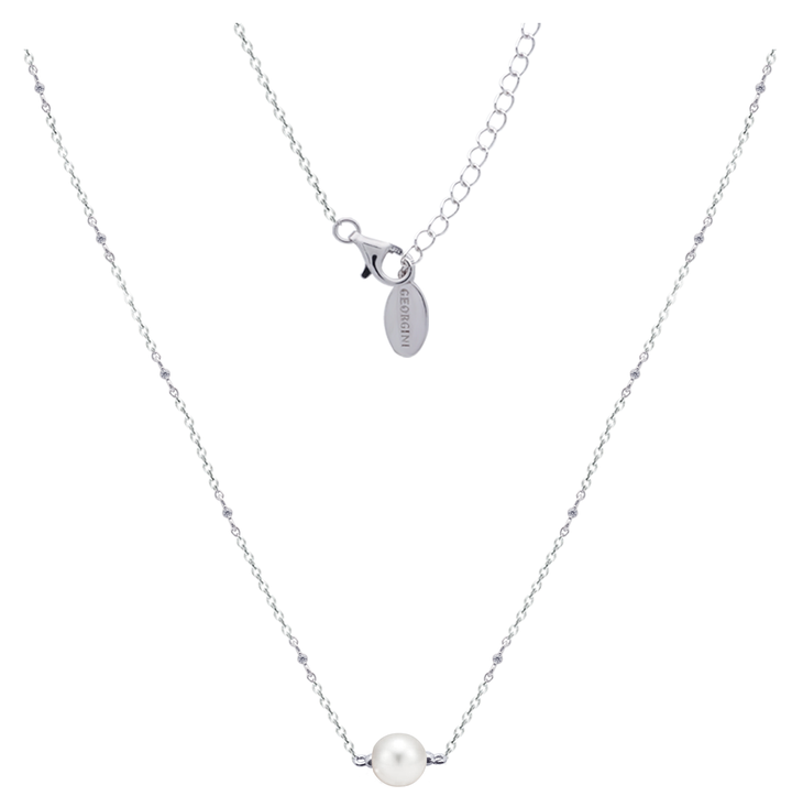 RED CARPET GLOBE NECKLACE SILVER