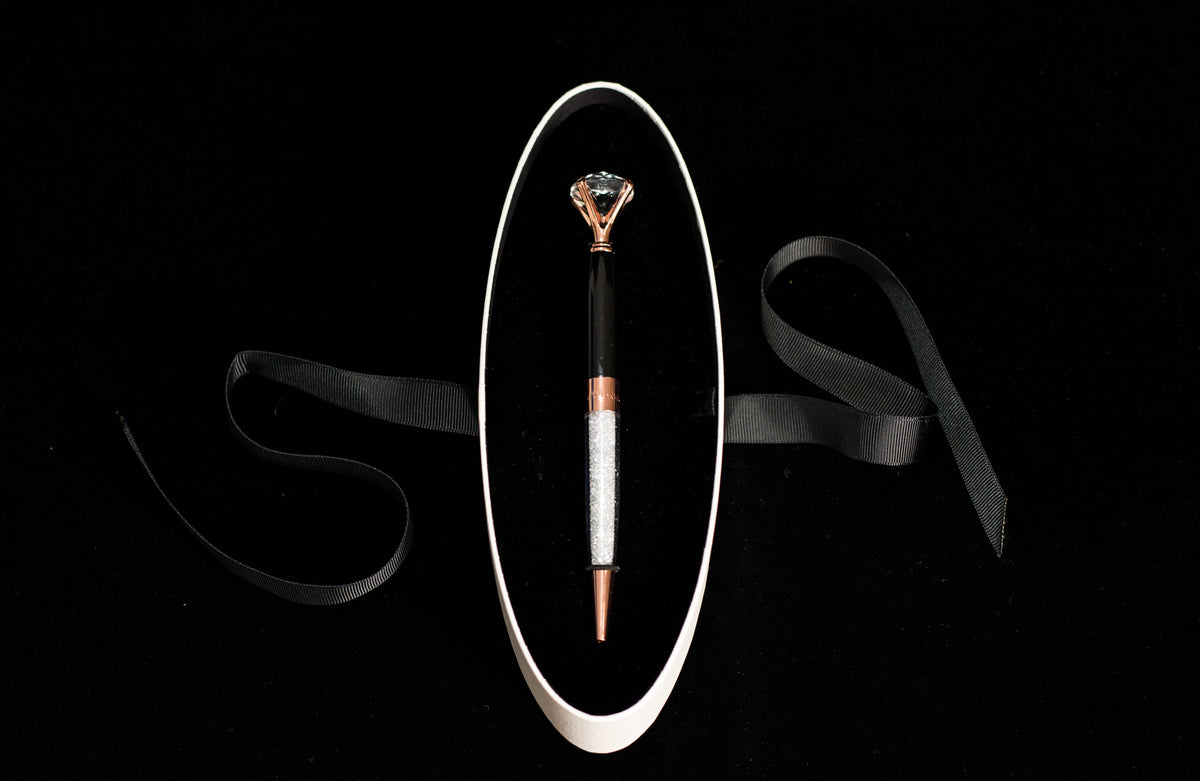 DIAMOND PEN ROSE GOLD / ONYX