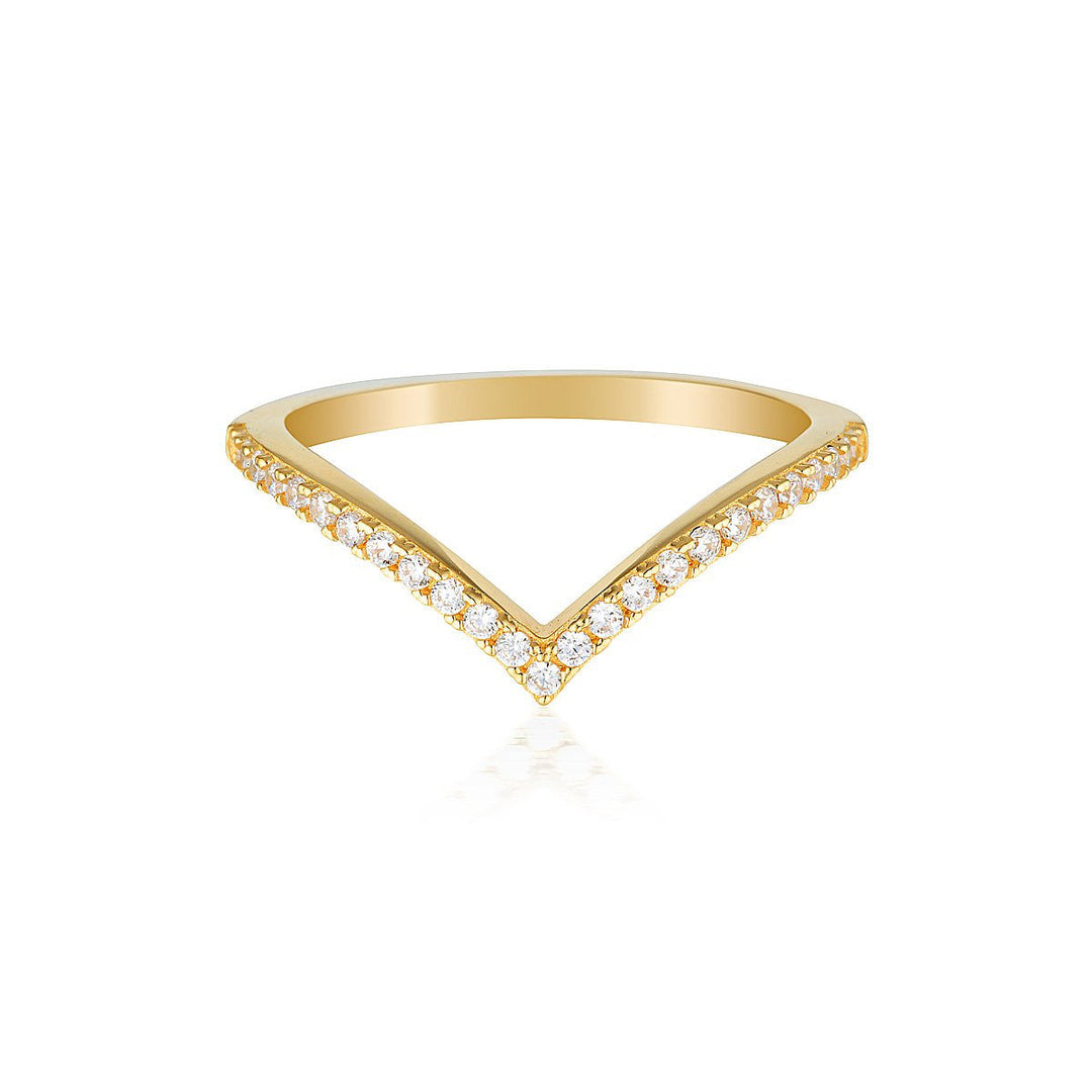 ROCK STAR V RING GOLD - 7