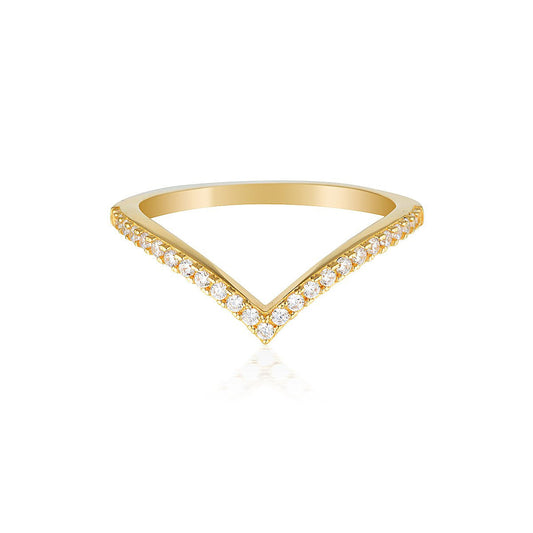 ROCK STAR V RING GOLD - 5