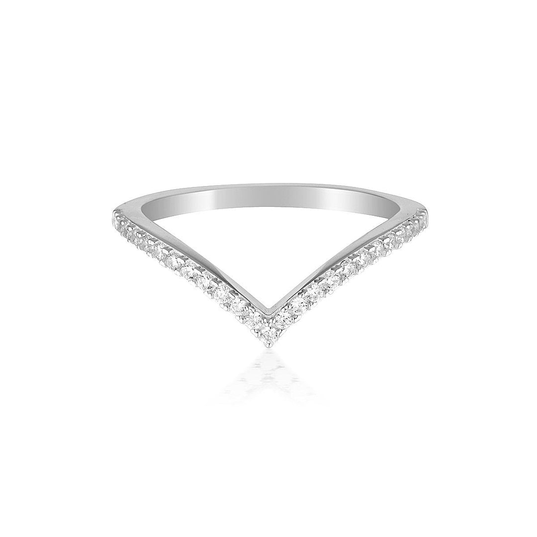 ROCK STAR V SILVER RING - 6