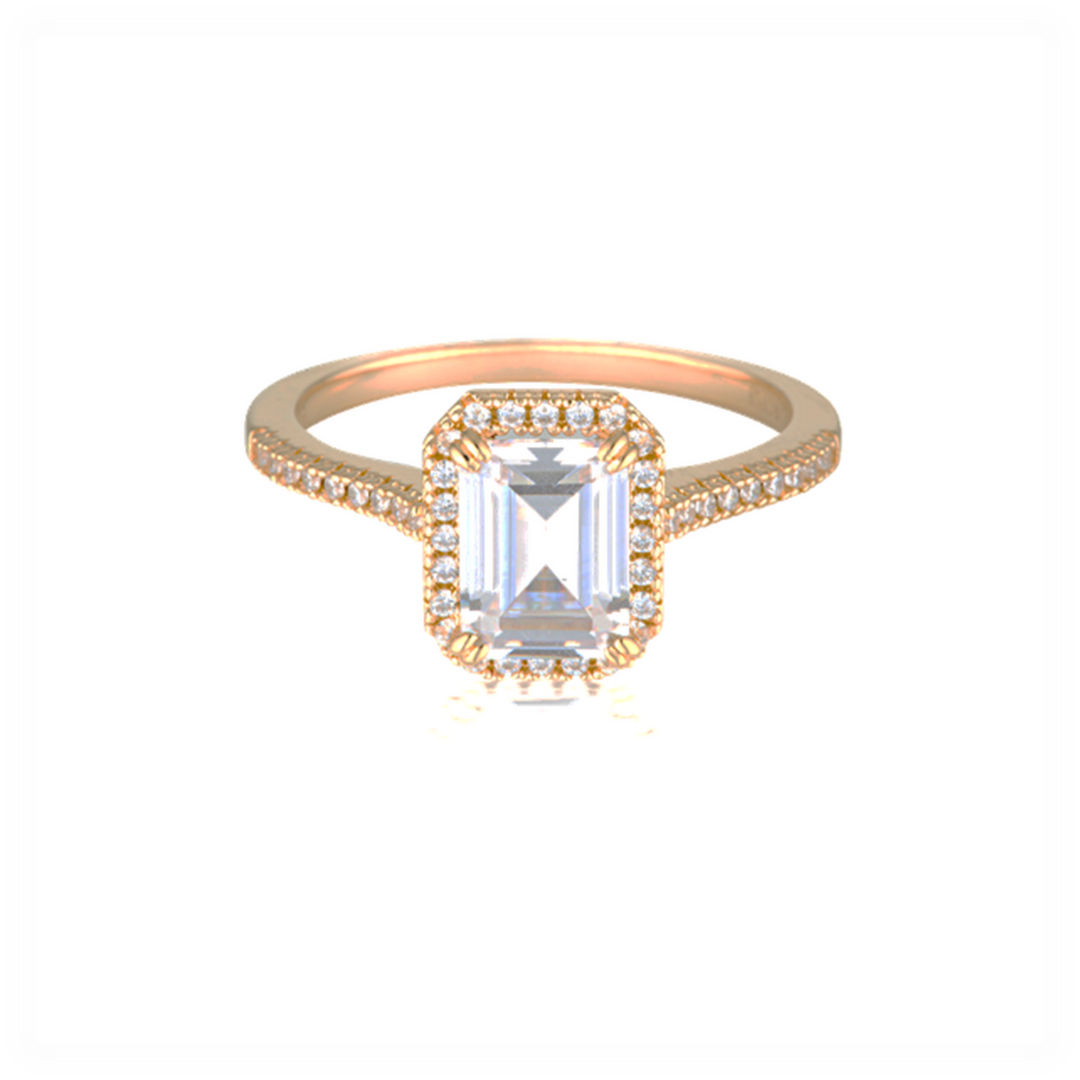 ICONIC BRIDAL VIOLET RING ROSE GOLD - 8