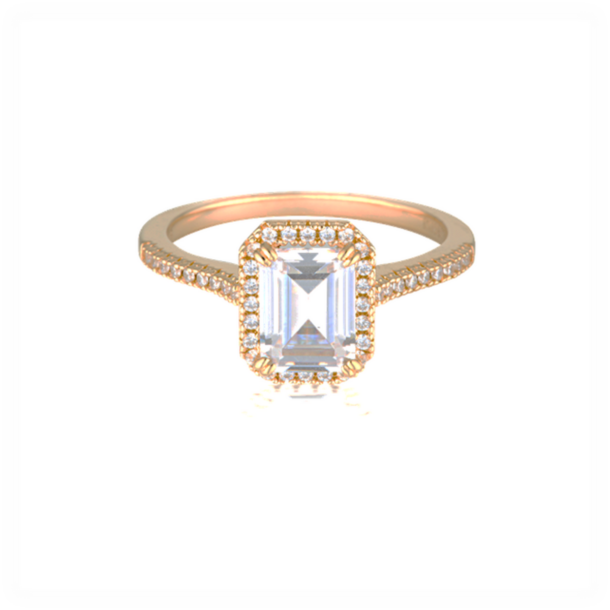 ICONIC BRIDAL VIOLET RING ROSE GOLD - 6