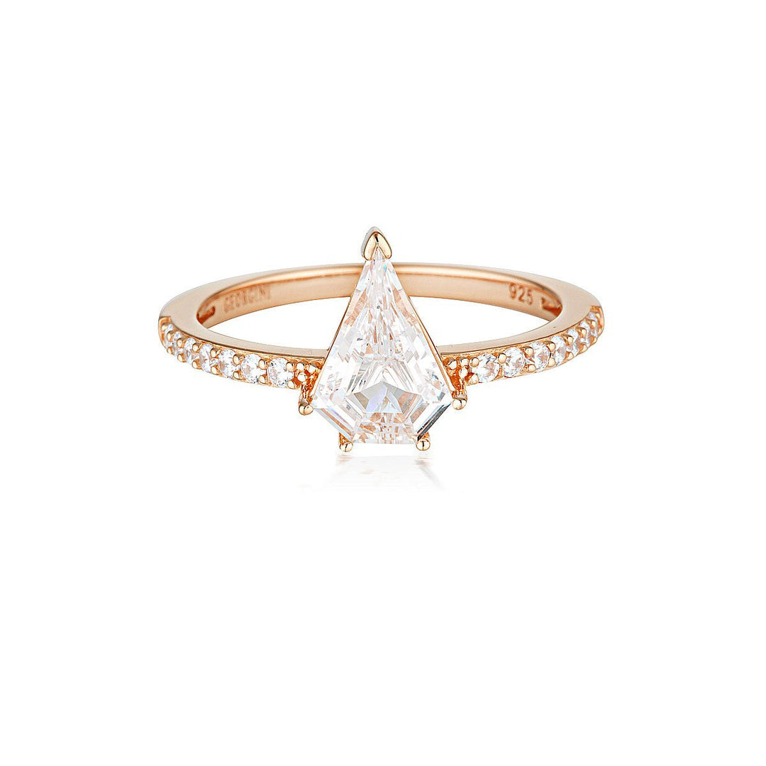 ROCK STAR SHIELD ROSE GOLD RING - 7