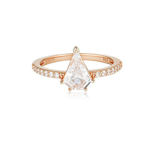 ROCK STAR SHIELD ROSE GOLD RING - 6