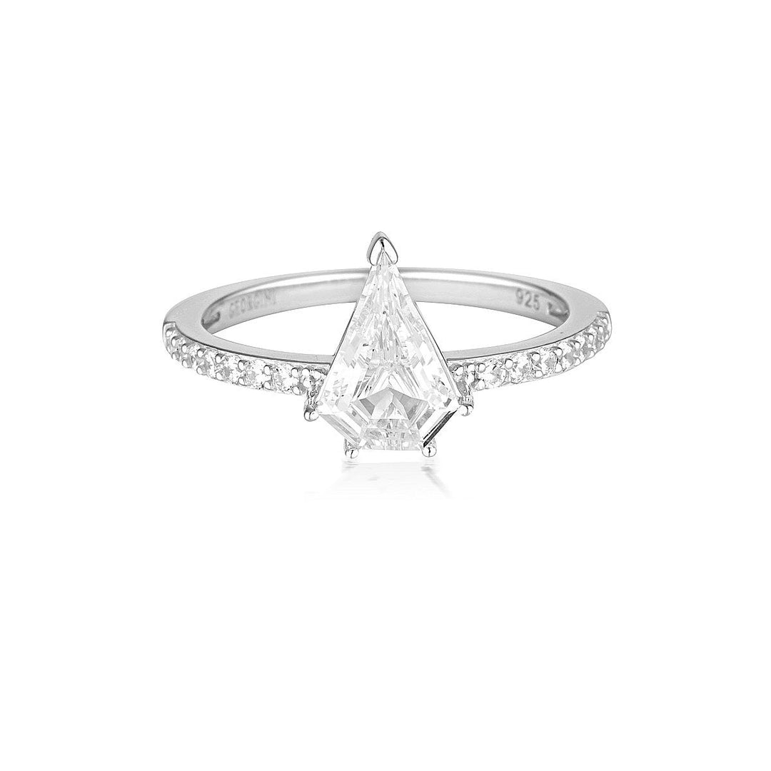 ROCK STAR SHIELD RING SILVER - 10